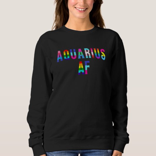 Aquarius Lgbt Flag Gay Pride Transgender Rainbow H Sweatshirt (Vorderseite)