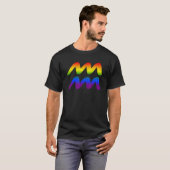 Aquarius Lgbt Zodiac Sign Lgbt Rainbow Pride Gay T-Shirt (Vorne ganz)