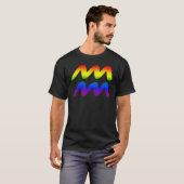 Aquarius Lgbt Zodiac Sign Lgbt Rainbow Pride Gay T-Shirt (Vorne ganz)
