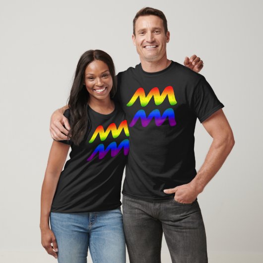 Aquarius Lgbt Zodiac Sign Lgbt Rainbow Pride Gay T-Shirt (Unisex)