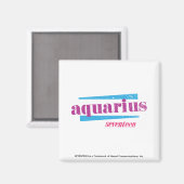 Aquarius Lila Magnet (Vorderseite/Rückseite)