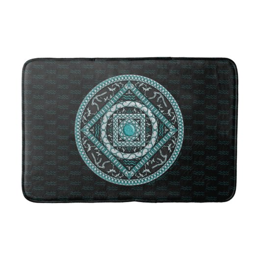 Aquarius Mandala Bath Mat Badematte (Vorderseite)