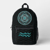 Aquarius Mandala Bedruckter Rucksack (Vorderseite)
