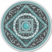 Aquarius Mandala Contour Sticker (Vorderseite)