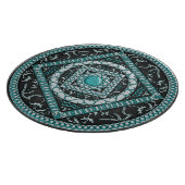 Aquarius Mandala Glas Cutting Board Schneidebrett (Ecke)