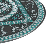Aquarius Mandala Glas Cutting Board Schneidebrett (Ecke)
