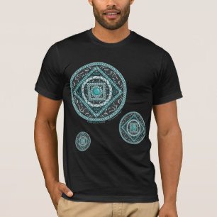 Aquarius Mandala Herren Dunkles Shirt