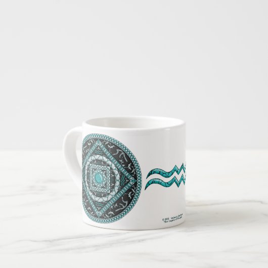 Aquarius Mandala Spezialität Tasse (Vorderseite Links)