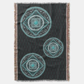 Aquarius-Mandala-Throw-Blanket Decke (Vorderseite Vertikal)