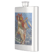 Aquarius Mermaid Gothic Blue Art Flachmann (Links)