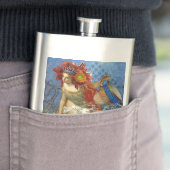 Aquarius Mermaid Gothic Blue Art Flachmann (Beispiel)