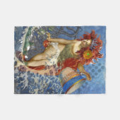 Aquarius Mermaid Gothic Blue Art Fleecedecke (Vorderseite (Horizontal))