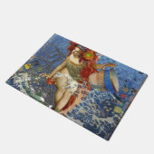 Aquarius Mermaid Gothic Blue Art Fußmatte (Schrägansicht)