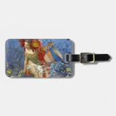 Aquarius Mermaid Gothic Blue Art Gepäckanhänger (Vorderseite horizontal)