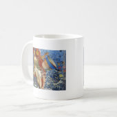 Aquarius Mermaid Gothic Blue Art Kaffeetasse (Vorderseite Links)