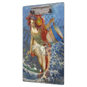 Aquarius Mermaid Gothic Blue Art Klemmbrett (Links)