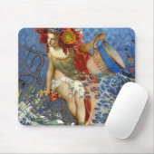 Aquarius Mermaid Gothic Blue Art Mousepad (Mit Mouse)