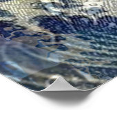 Aquarius Mermaid Gothic Blue Art Poster (Ecke)