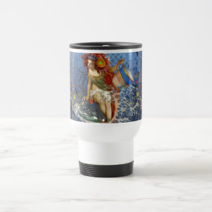 Aquarius Mermaid Gothic Blue Art Reisebecher