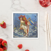 Aquarius Mermaid Gothic Blue Art Serviette (Beispiel)