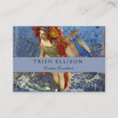 Aquarius Mermaid Gothic Blue Art Visitenkarte (Vorderseite)