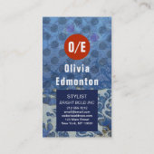 Aquarius Mermaid Gothic Blue Art Visitenkarte (Rückseite)