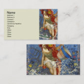 Aquarius Mermaid Gothic Blue Art Visitenkarte (Vorne/Hinten)