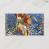 Aquarius Mermaid Gothic Blue Art Visitenkarte (Rückseite)