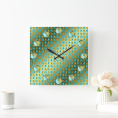 Aquarius & Metal Dragon Quadratische Wanduhr (Zuhause)