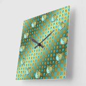 Aquarius & Metal Dragon Quadratische Wanduhr (Winkel)