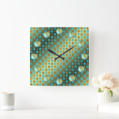 Aquarius & Metal Horse Quadratische Wanduhr (Zuhause)