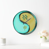 Aquarius & Metal Monkey Große Wanduhr (Zuhause)