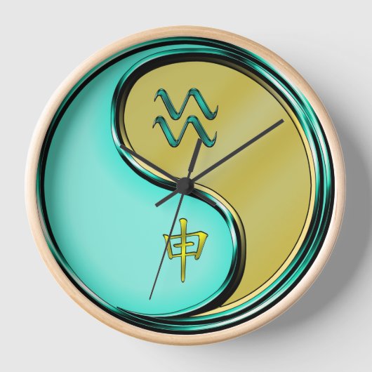 Aquarius & Metal Monkey Uhr (Vorderseite)