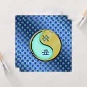 Aquarius & Metal Ox Karte (Vorderseite/Rückseite Beispiel)