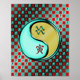 Aquarius & Metal Tiger Poster