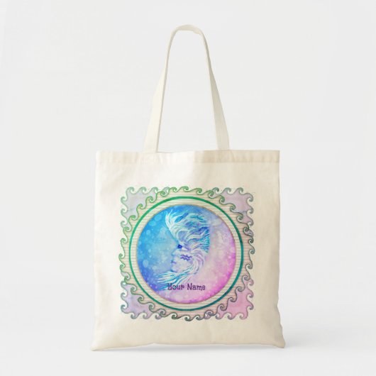 Aquarius Mond Frau  Tragetasche (Vorne)