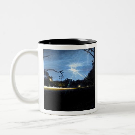 Aquarius-Mond Zweifarbige Tasse (Links)