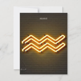 Aquarius-Neon-Leinwand Einladung