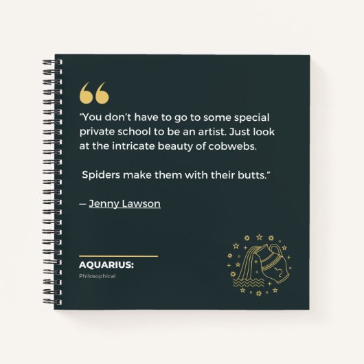 Aquarius-Notebook Notizblock (Vorderseite)