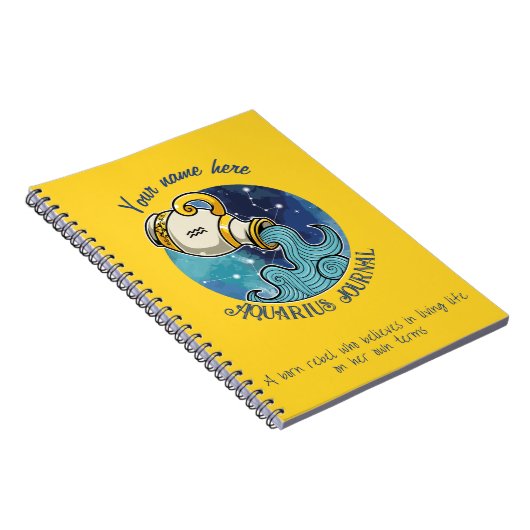 Aquarius-Notebook Notizblock (Rechte Seite)