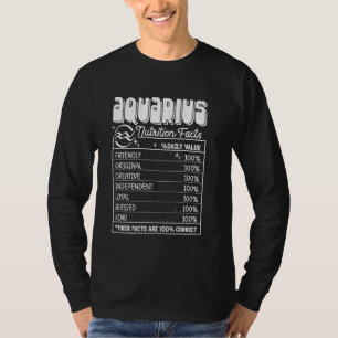 Aquarius Nutrition Fakten Zodiac Birthday Funny T-Shirt
