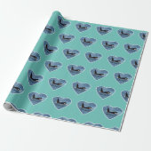 Aquarius Orca Killer Whale Aquamarin Geschenkpapier (Ungerollt)
