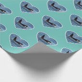 Aquarius Orca Killer Whale Aquamarin Geschenkpapier (Ecke)