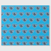 Aquarius Orca Killer Whale Blue Geschenkpapier (Flach)