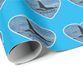 Aquarius Orca Killer Whale Blue Geschenkpapier (Rolleneckpunkt)