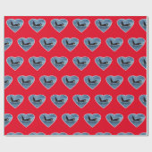 Aquarius Orca Killer Whale Red Geschenkpapier (Flach)