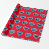Aquarius Orca Killer Whale Red Geschenkpapier (Ungerollt)