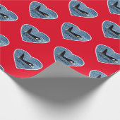 Aquarius Orca Killer Whale Red Geschenkpapier (Ecke)