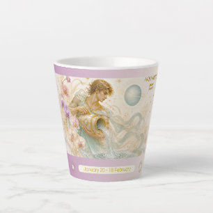 Aquarius-Orchidee Art Nouveau Kleiner Latte-Mug Milchtasse