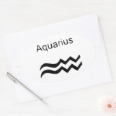 Aquarius Ovaler Aufkleber (Umschlag)